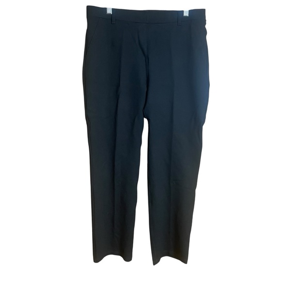 Quince Ultra stretch Ponte Straight Leg black pants large petite - Picture 1 of 11